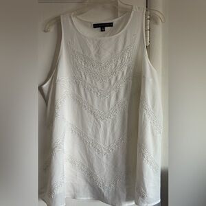 Torrid Ivory Sleeveless Lace Blouse